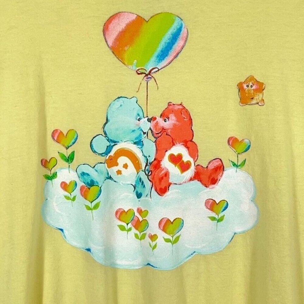 Care Bears Nose Kiss Short Sleeve Hot Topic Graphic T-Shirt Pastel Y2K Retro L - Picture 2 of 4
